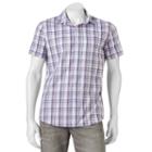Men's Apt. 9&reg; Slim-fit Patterned Stretch Button-down Shirt, Size: Small Slim, Blue
