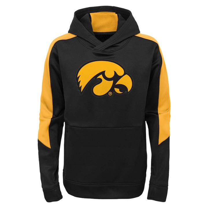Boys 8-20 Iowa Hawkeyes Hyperlink Pullover Hoodie, Size: M 10-12, Black
