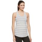 Women's Tek Gear&reg; Stripe Racerback Tank, Size: Xl, Turquoise/blue (turq/aqua)