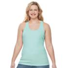 Juniors' Plus Size So&reg; Ribbed Racerback Tank, Girl's, Size: 3xl, Turquoise/blue (turq/aqua)