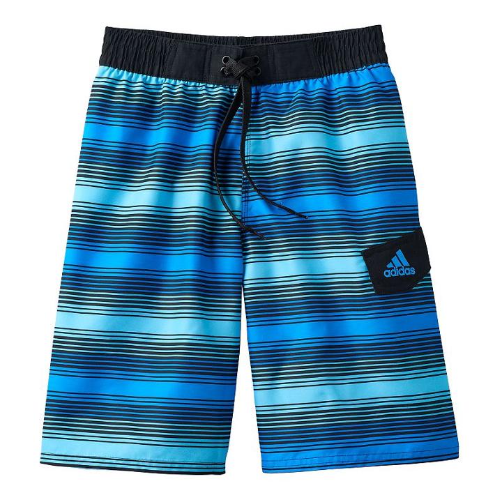 Boys 8-20 Adidas Energy Striped Board Shorts, Boy's, Size: S(8), Blue (navy)