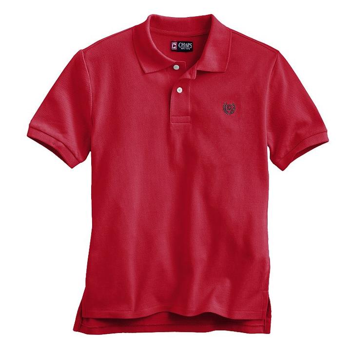 Boys 4-7 Chaps Pique Polo, Boy's, Size: 4, Red