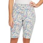 Women's Gloria Vanderbilt Amanda Bermuda Jean Shorts, Size: 10, Turquoise/blue (turq/aqua)