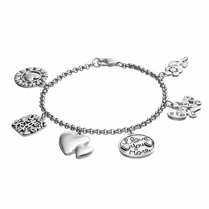 Love This Life Grandma You're Surrounded By Love Charm Bracelet, Women's, Size: 7.5, Grey