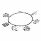 Love This Life Grandma You're Surrounded By Love Charm Bracelet, Women's, Size: 7.5, Grey