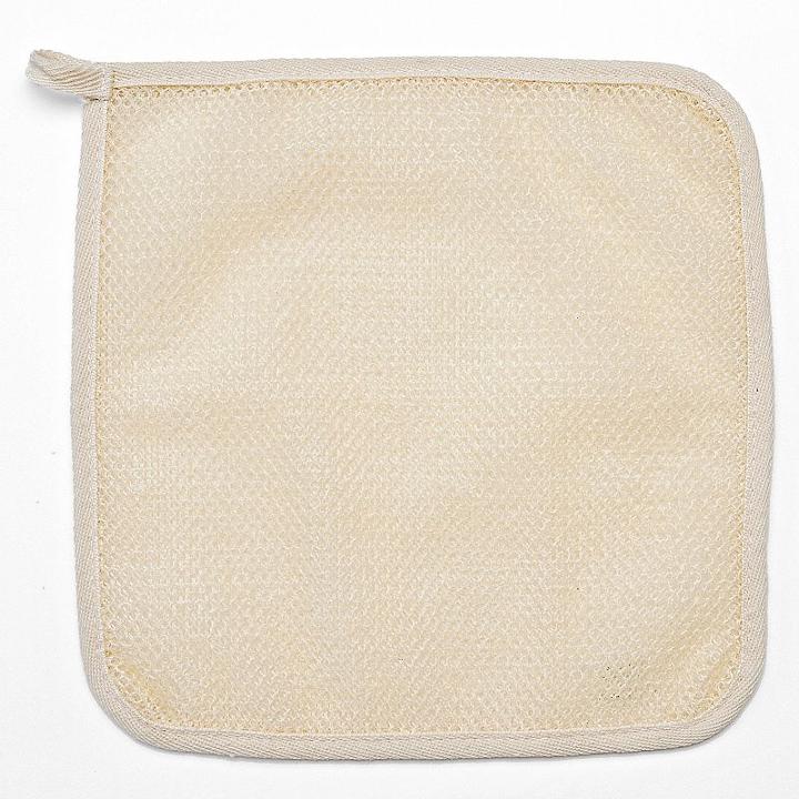 Earth Therapeutics Super Loofah Exfoliating Wash Cloth, Beig/green (beig/khaki)