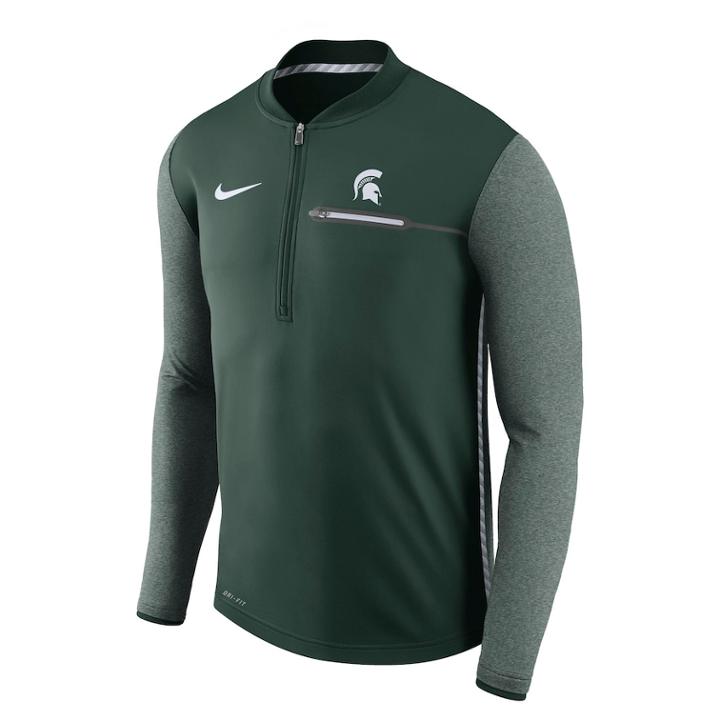 Men's Nike Michigan State Spartans Coach Pullover, Size: Large, Green