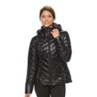 Women's Tek Gear&reg; Hooded Packable Puffer Jacket, Size: Medium, Black