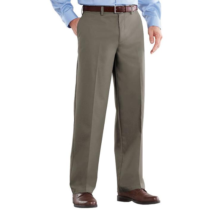Men's Croft & Barrow&reg; Classic-fit Easy-care Stretch Flat-front Pants, Size: 34x30, Med Grey