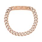 Lynx Men's Stainless Steel Curb Chain Bracelet, Size: 9, Pink