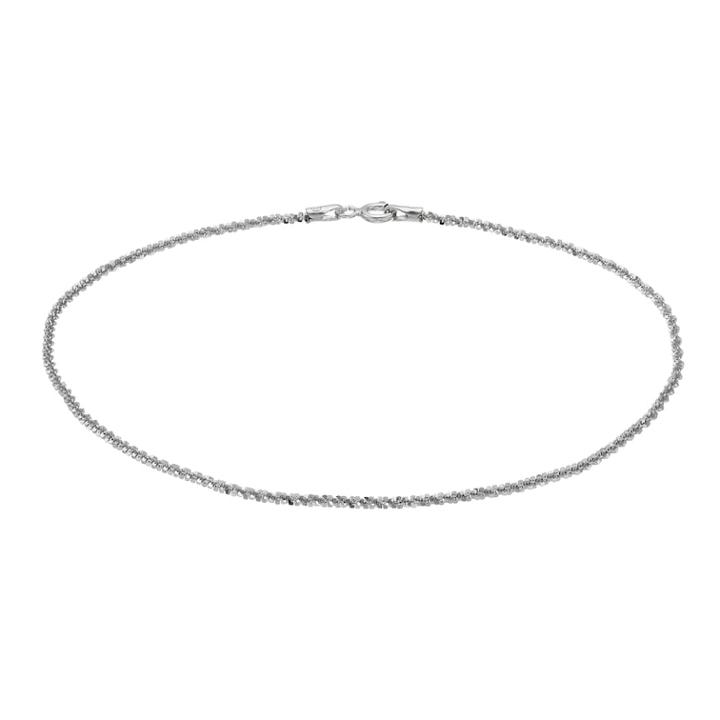 Sterling Summer Sparkle Chain Anklet, Women's, Size: 9, Silver