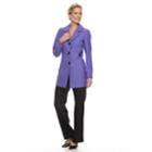 Women's Le Suit Crepe Triple Button Pant Suit Set, Size: 12, Med Purple