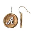 Dayna U Sterling Silver Alabama Crimson Tide Antiqued Coin Earrings, Women's, Grey