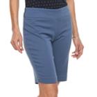 Women's Croft & Barrow&reg; Polished Pull-on Bermuda Shorts, Size: 12, Med Blue