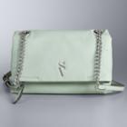 Simply Vera Vera Wang Garrison Double Entry Flap Crossbody Bag, Women's, Med Green