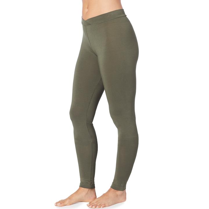 Women's Cuddl Duds Softwear Leggings, Size: Xs, Green