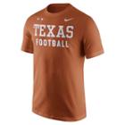 Men's Nike Texas Longhorns Football Facility Tee, Size: Small, Drk Orange