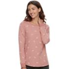 Women's Sonoma Goods For Life&trade; French Terry Crewneck Sweatshirt, Size: Medium, Light Pink