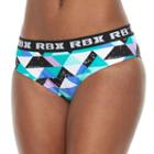Women's Rbx Geometric Scoop Bikini Bottoms, Size: Medium, Turquoise/blue (turq/aqua)