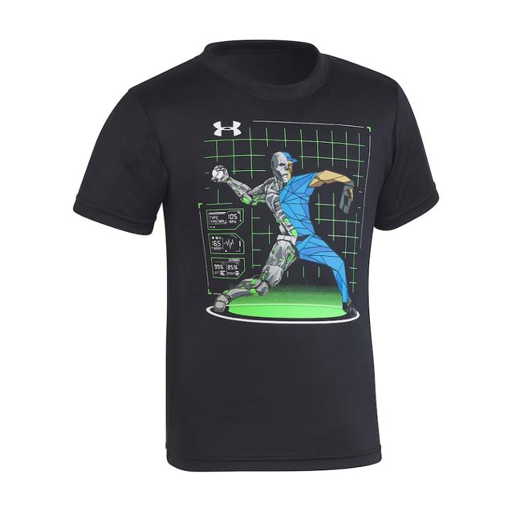 Boys 4-7 Under Armour Baseball Pitcher Graphic Tee, Size: 6, Black