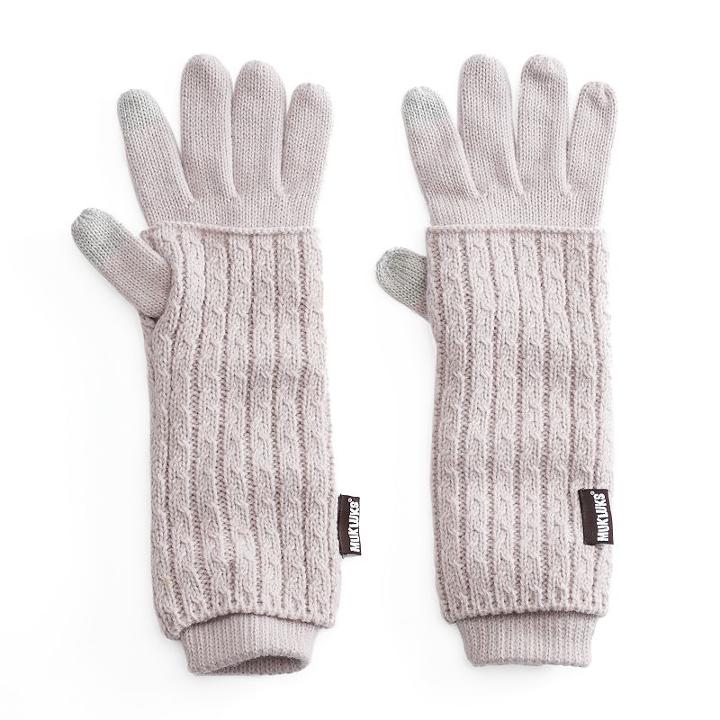 Women's Muk Luks 3-in-1 Cable-knit Tech Gloves, Lt Purple