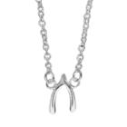 Itsy Bitsy Sterling Silver Wishbone Necklace, Women's, Size: 17