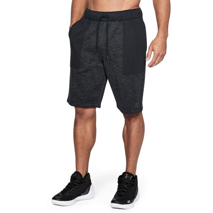 Men's Under Armour Baseline Fleece Shorts, Size: Large, Black