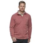 Men's Columbia Dunsire Point Classic-fit Colorblock Fleece Quarter-zip Pullover, Size: Xxl, Dark Red