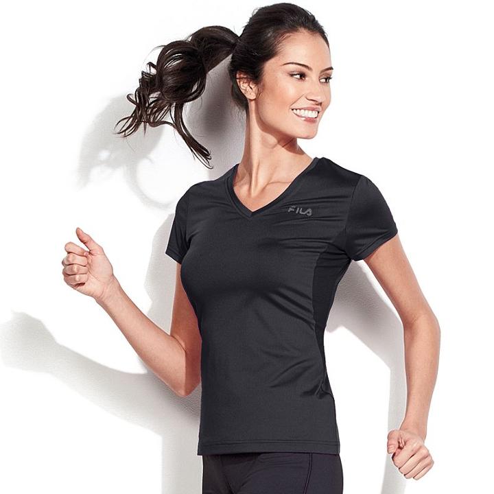 Women's Fila Sport&reg; Basic Racerback Workout Tee, Size: Medium, Black