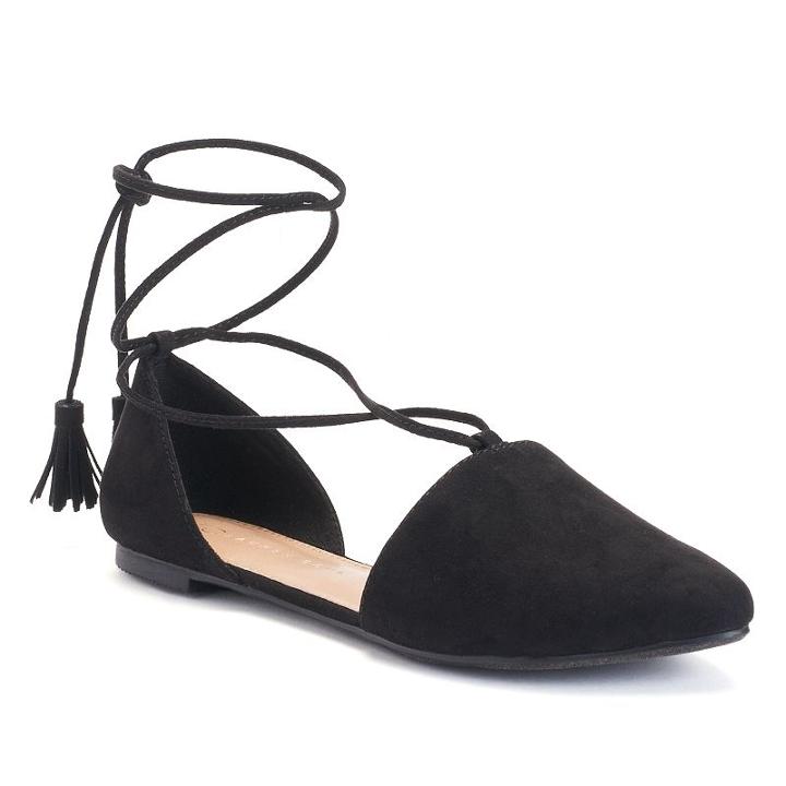 Lc Lauren Conrad Women's Lace-up D'orsay Flats, Size: 6.5, Black