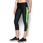 Women's Under Armour Printed Performance Capri Leggings, Size: Large, Brown Over