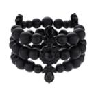 Simply Vera Vera Wang 10th Anniversary Beaded Multi Strand Stretch Bracelet, Women's, Black