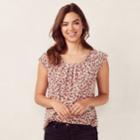 Women's Lc Lauren Conrad Love, Lauren Pleated Top, Size: Small, Yellow