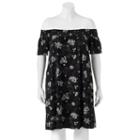 Juniors' Plus Size So&reg; Off The Shoulder Shift Dress, Girl's, Size: 1xl, Oxford