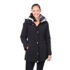 Women's Croft & Barrow&reg; Faux-fur Collar Quilted Stadium Jacket, Size: Small, Black