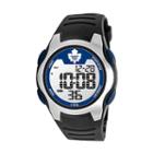 Game Time Training Camp Toronto Maple Leafs Silver Tone Digital Chronograph Watch - Nhl-trc-tor - Men, Black