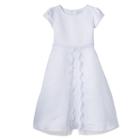 Girls 7-14 Lavender Tea Length Satin Bodice Organza Special Occasion Dress, Girl's, Size: 7, White