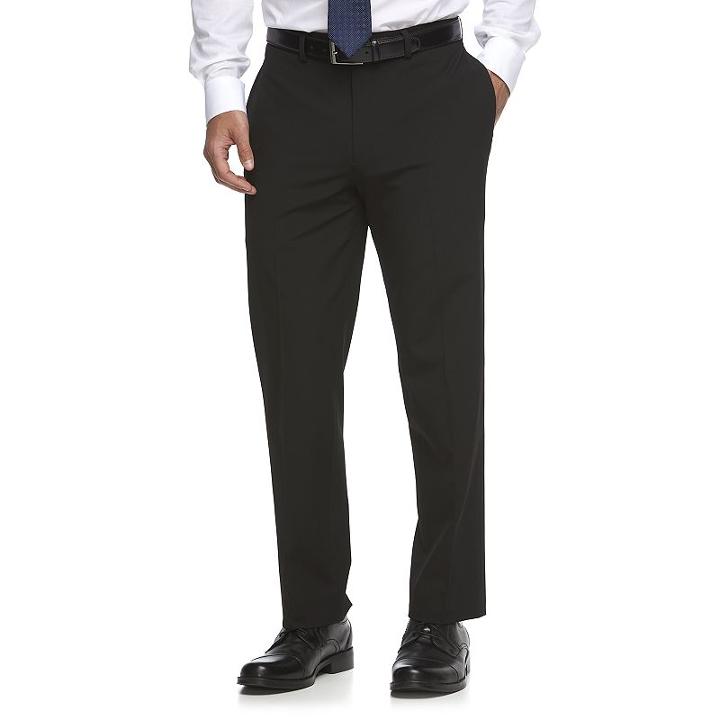Men's Van Heusen Flex Slim-fit Suit Pants, Size: 42x30, Black