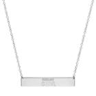 Chicago Cubs Sterling Silver Bar Necklace, Women's, Size: 16, Grey