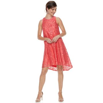 Women's Zac And Rachel Sleeveless A-line Lace Dress, Size: Xl, Pink Other