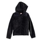 Girls 7-16 & Plus Size So&reg; Hooded Sherpa Zip-up Jacket, Size: 16 1/2, Black