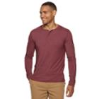 Men's Sonoma Goods For Life&trade; Slim-fit Supersoft Henley, Size: Medium, Dark Red