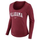 Women's Nike Alabama Crimson Tide Slubbed Dri-fit Tee, Size: Xxl, Red
