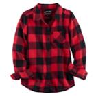 Girls 4-10 Jumping Beans&reg; Long Sleeve Woven Button-front Shirt, Size: 6, Med Red