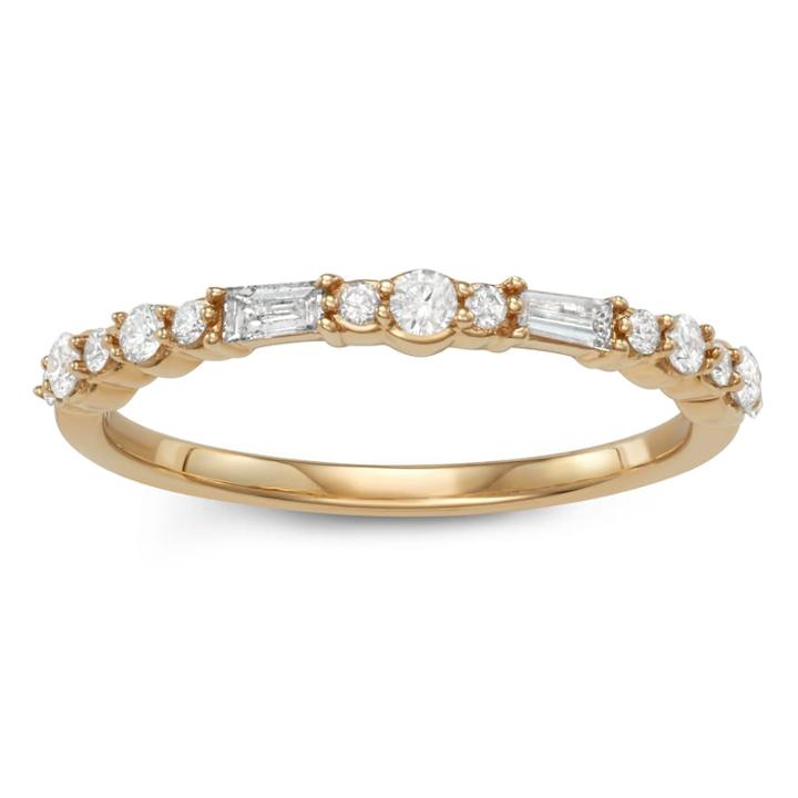 Simply Vera Vera Wang 14k Gold 1/3 Carat T.w. Diamond Anniversary Ring, Women's, Size: 7, White