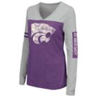 Women's Campus Heritage Kansas State Wildcats Distressed Graphic Tee, Size: Xl, Drk Purple