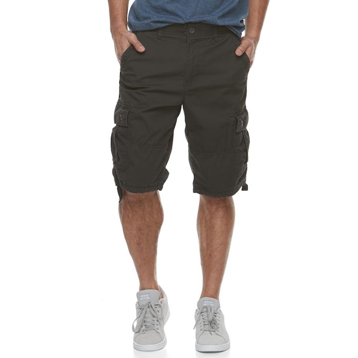 Men's Urban Pipeline&reg; Maxflex Twill Cargo Shorts, Size: 33, Grey