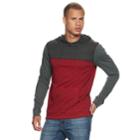 Men's Urban Pipeline&reg; Colorblock Hooded Tee, Size: Large, Med Red