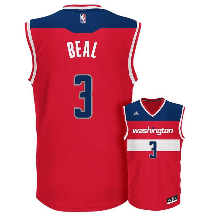 Adidas Men's Washington Wizards Bradley Beal Replica Jersey, Size: Xl, Red