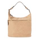 Yoki Basket Weave Shoulder Bag, Women's, Beig/green (beig/khaki)